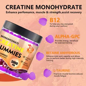 Suplemento Deportivo Premium de Alta Gama para Adultos, Apoyo al Rendimiento en Entrenamientos, Gomitas de Creatina Monohidrato - Product Image 5