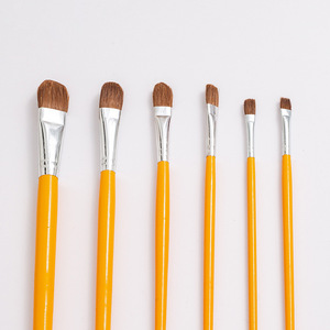 Set di Pennelli per Pittura a Olio con Setole di Lupo per Studenti, Pennelli per Gouache, Acrilico e Acquerello, Punta Rotonda, Manico in Legno, Pennelli per Pittura Artistica - Product Image 2