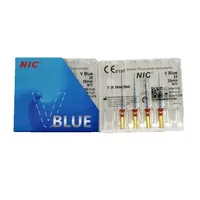 Nouvel Arrivage Original CE Dental NIC V-Blue Niti Engine Use Manual Reciprocating File 25mm Rouge 4 Pcs/Boîte