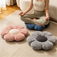 Coussin de siège en peluche en forme de fleur, coussin de sol rond doux et moelleux, coussin de canapé pour la décoration de la maison, de la chambre et du salon, vente en gros
