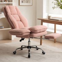 Chaise de bureau ergonomique à assise croisée avec coussin épais confortable, support lombaire et siège pour animaux de compagnie, idéale pour le télétravail
