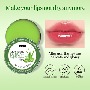 Aloe Vera <b>Lip</b> Balm 10g With Beeswax And Mineral Oil For 24 Hour Moisturizing Smoothing <b>Lip</b> Lines And Brightening - Product Image 4