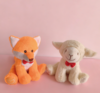 Cadeau de la Saint-Valentin, peluches personnalisées, animaux en peluche, poupée, arctique, mignon, réaliste, renard fennec, peluche douce, jouet en peluche rouge