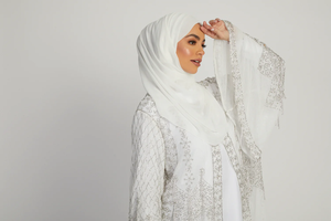 Vestido de novia musulmán LEDUO hecho a mano con bordado de cristal, mangas acampanadas, diseño de borlas, abaya para mujer, vestido musulmán. - Product Image 2