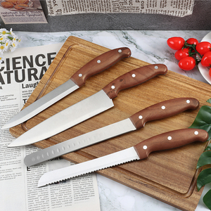 10-Piece Stainless Steel Kitchen <strong>Knives</strong> Sharp Polished Serrated Edge Dishwasher <strong>Safe</strong> Plastic Handles Outdoor Chef's <strong>Knife</strong> Set - Product Image 6