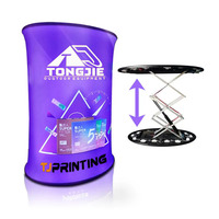 Comptoir portable imprimé sur mesure avec graphiques en tissu tendu pour les expositions, les promotions, les festivals et les activités de marque.