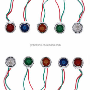 10mm 12V 24V 110V 220V dẫn chỉ số thí điểm Dash ánh sáng đèn <span class=keywords><strong>v</strong></span>ới dây dẫn - Product Image 6