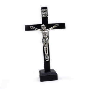 Cruz de Madera de Tierra Santa al por Mayor para Decoración de Mesa de Hogar e Iglesia Crucifijo de Jesús de Oración de Pie - Product Image 5