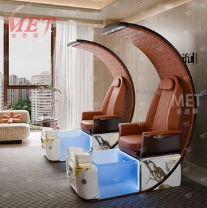 Silla de pedicura eléctrica reclinable con TRONO DE Spa de masaje completo profesional de lujo moderno para salón de uñas con Plomería - Product Image 1