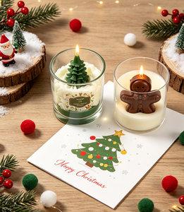 LANJO Handmade Soy Wax Aromatherapy Scented Glass Jar <b>Candle</b> for Christmas Home Decor <b>Gift</b> - Product Image 5