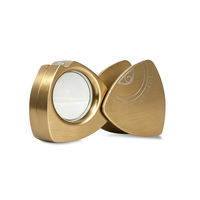 Professional 10X Titanium Alloy Gem Loupe Patented All-Seeing Eye Wide-Field Pocket Magnifying Glass for Jewelry Inspection