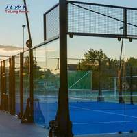 Peralatan Olahraga Luar Ruangan Model Oneness Peralatan Tenis Lapangan Padel Panoramic Tahan Air 10x20m dengan Desain Unik