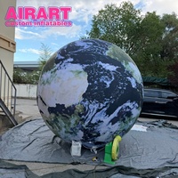 Ballon gonflable de la Terre pour exposition au Musée des Sciences, grand ornement planétaire éducatif gonflable