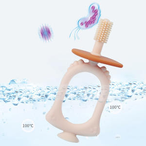Bébé enfant en bas âge dentition poils doux <span class=keywords><strong>Bebe</strong></span> 360 formation brosses à dents Silicone jouets de dentition sucette gomme masseurs pour nouveau-né - Product Image 1