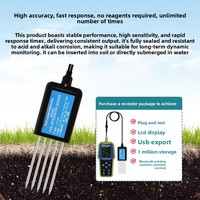 Capteur de température et d'humidité du sol en acier inoxydable, mesure de l'acidité, de l'alcalinité, des nutriments, du pH, de l'humidité, de la conductivité électrique, de l'azote, du phosphore, du potassium