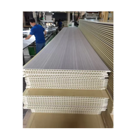 Panneaux muraux intérieurs en composite WPC intégré en fibre de bois de bambou, panneau de plafond en PVC pour la décoration intérieure