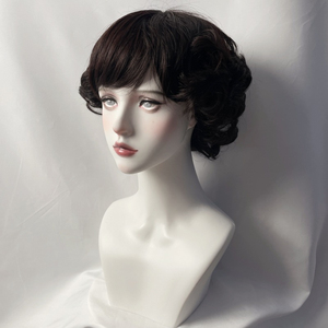 Usines de coiffures bob pour femmes à prix abordable. <span class=keywords><strong>Cheveux</strong></span> <span class=keywords><strong>courts</strong></span> bouclés de style européen et américain. Ligne de <span class=keywords><strong>cheveux</strong></span> naturelle. Résistant à la chaleur. Ajustable - Product Image 6
