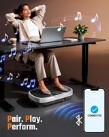 Plateforme vibrante d'exercice pour la perte de poids et le drainage lymphatique, capacité 330 lbs, entraînement à domicile, shaker corps entier, boucle de Pilates