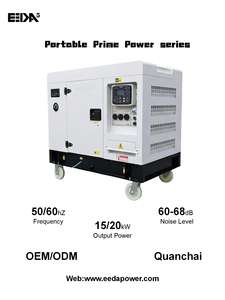 EEDA <span class=keywords><strong>POWER</strong></span> Prime <span class=keywords><strong>Power</strong></span> 15kw <span class=keywords><strong>18kw</strong></span> 20kva Süper Sessiz Taşınabilir 1/3 Fazlı Dizel Jeneratör Seti AB/ABD/AUS Fiyatı - Product Image 5