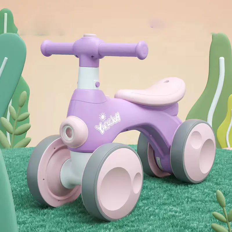 Hochwertige Kinder Balance Bikes Spielzeug mit Licht und Blase 3 in 1 Elektro Dreirad 12 Zoll 4 EVA Rad für Kinder Baby Kleinkind