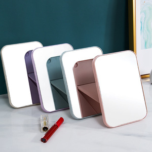 Foldable <b>Square</b> Makeup <b>Mirror</b> Aluminum Lens Desktop Dressing <b>Mirror</b> General Use - Product Image 1