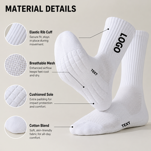 Men Women Custom Sports Socks Customized Basketball Running Socks Breathable Towel Bottom Sport Sock Custom Logo - Product Image 3