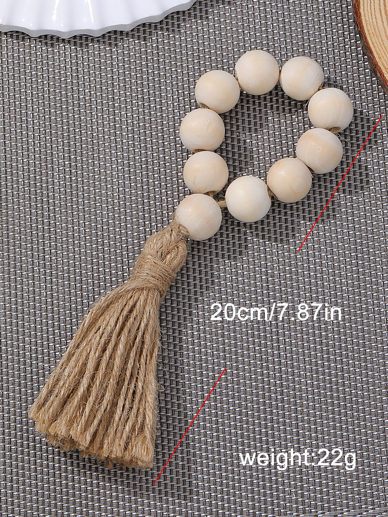 ACASA ARTO Wooden Napkin Rings - Farmhouse Style Prayer Beads Wall Hanging Decor - JR0702 Model