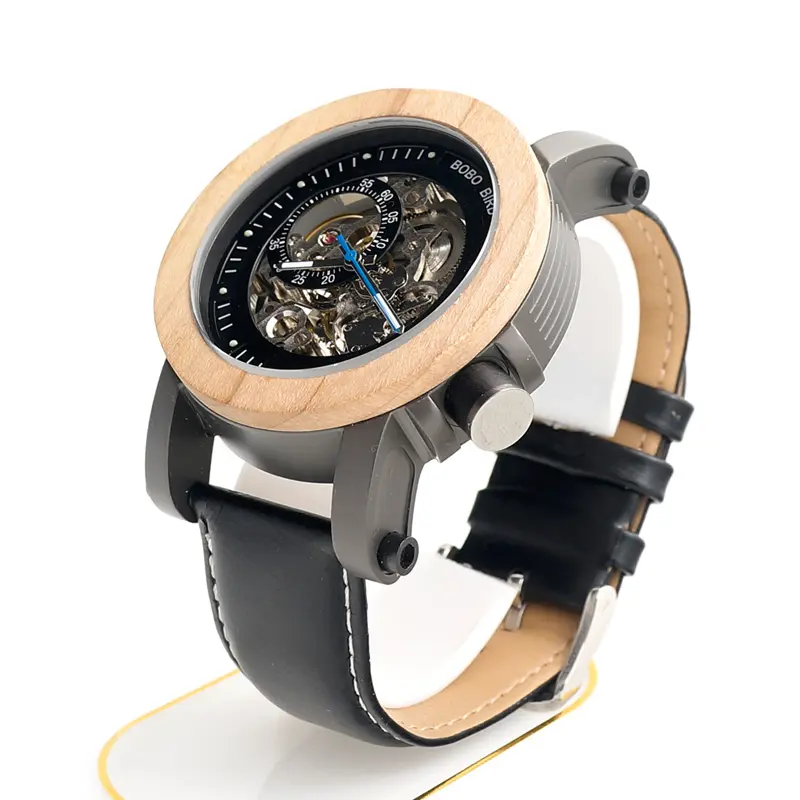 2019 BOBO BIRD Luxury Automatic Mechanical wood watches with custom logo for unisex