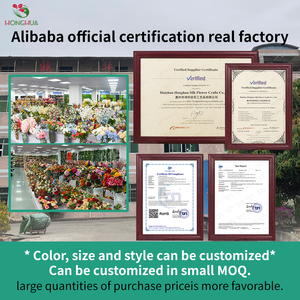 هونغوا لوازم زينة زفاف احترافية مخملية ساق واحدة لمسة حقيقية بيع بالجملة ورود حرير سائبة زهور اصطناعية - Product Image 6