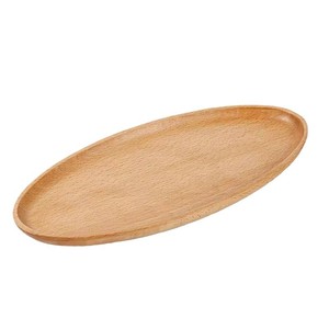 Yilan Beech Wood Oval <b>Tray</b> 30x15cm Elegant Serving <b>Tray</b> For <b>Snacks</b> Desserts Coffee - Product Image 5