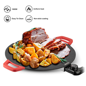 Sartén Eléctrica Antiadherente Redonda al Mejor <span class=keywords><strong>Precio</strong></span>, Herramienta para Barbacoa, Parrilla Eléctrica - Product Image 4