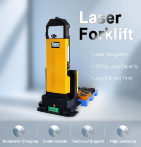 TZBOT Certificación CE 1500kg Equipo de manejo de materiales Transporte rápido Vehículo Carretilla elevadora Amr con guía de radar láser - Product Image 4