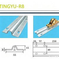 Rouleau de rail en acier à rainure en U/V pour portail coulissant industriel moderne, avec surface antirouille durable et capacité de charge élevée