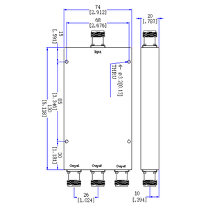 XINQY 3 Way RF Power Combiner 500MHz to 6000MHz N Female WiFi Signal Splitter Three Band Power Divider