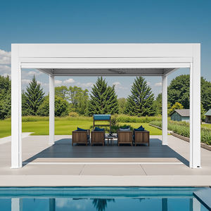 Pérgola Bioclimática de Lujo para Exteriores, Impermeable, Motorizada, con Persianas de Aluminio y Vidrio para Patio y Balcón - Product Image 4