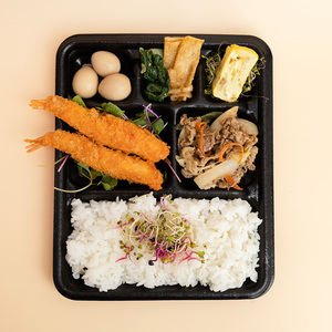 Lonchera Bento Box PP de 6 compartimentos NO 2 con lámina de espuma de alta expansión Ecotainer, alternativa a la lonchera de espuma PS. - Product Image 2