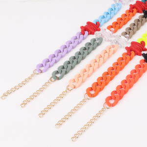 Nueva Moda calle Mezcla color alambre gargantilla cadena esmerilada Hip Hop Cool Boy acrílico collar hombres - Product Image 4