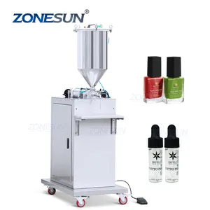 ZONESUN ZS-GTPP1 Semi Automatic Piston Pump Pressurized Small Volume Mascara Lip Gloss Nail Gel Cosmetics Paste Filling Machine