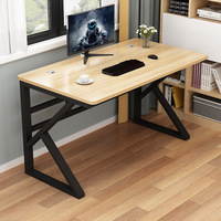 Vente en gros, bas prix, Durable, bureau à domicile, cadre métallique Simple, noir et blanc, bureau d'ordinateur Pc de jeu