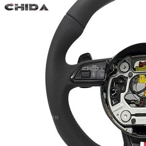 Volant en cuir perforé noir personnalisé pour <span class=keywords><strong>Audi</strong></span> A6 A3 A4 A5 Q5 RS3 RS7 Q7 C6 C8 A8 S6 S7 B8 B8.5 B9 S3 S4 S5 - Product Image 5