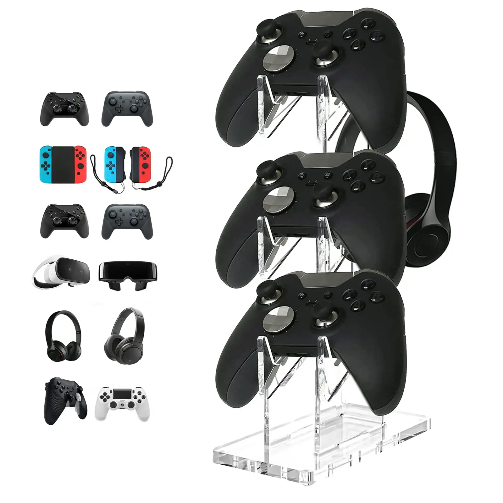 Acrylic Gamepad Stand for PS5/PS4/Xbox One/S/X Series Game Console Controller Stander Gaming Handle Display Hook Accessories