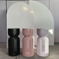 Cylindre Macaron couleur schéma conception Dessert socle rond gâteau support présentoirs pour fête toile de fond décor
