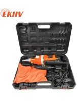 EKIIV F-180PRO Perceuse à noyau diamanté portable à 3 vitesses variables de 180 mm, machine de forage à noyau diamanté pour béton, utilisation à sec et à l'eau