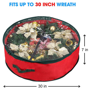 Sac de rangement durable en polyester Oxford 600D pour couronnes de Noël, support de rangement pour couronnes de fêtes - Product Image 2