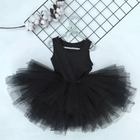 Robe tutu de danse sans manches en tulle rose poudré pour filles, collection 2026, vente en gros