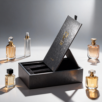 Cajas Rígidas de Regalo con Tapa Abatible de Cartón para Perfumes de Lujo, Impresión de Grabado Personalizada, Innovadoras, para el Cuidado Personal Masculino