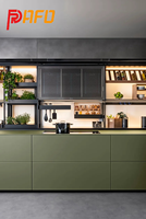 Ensemble de cuisine complet moderne vert classique avec praticité et fonctionnalisme de la péninsule service après-vente sans souci