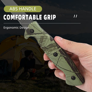 كل ما في المخزون في الهواء الطلق التخييم جيدة هيبلر الصيد سكين شرائح الفولاذ المقاوم للصدأ طلاء أسود سكين الصيد - Product Image 5