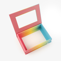 Boîte cadeau magnétique créative avec logo personnalisé du fabricant, emballage en papier cartonné avec fenêtre