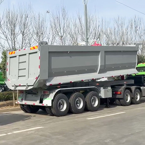 Remorque semi-remorque à chenilles pour le transport de sable et de gravier, 3 à 6 essieux, déchargement automatique par bande transporteuse, camion de transport en forme de U à vendre - Product Image 6